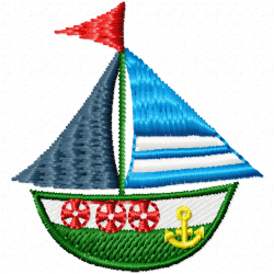 Boats Embroidery Design 3 Boats Embroidery Design 3